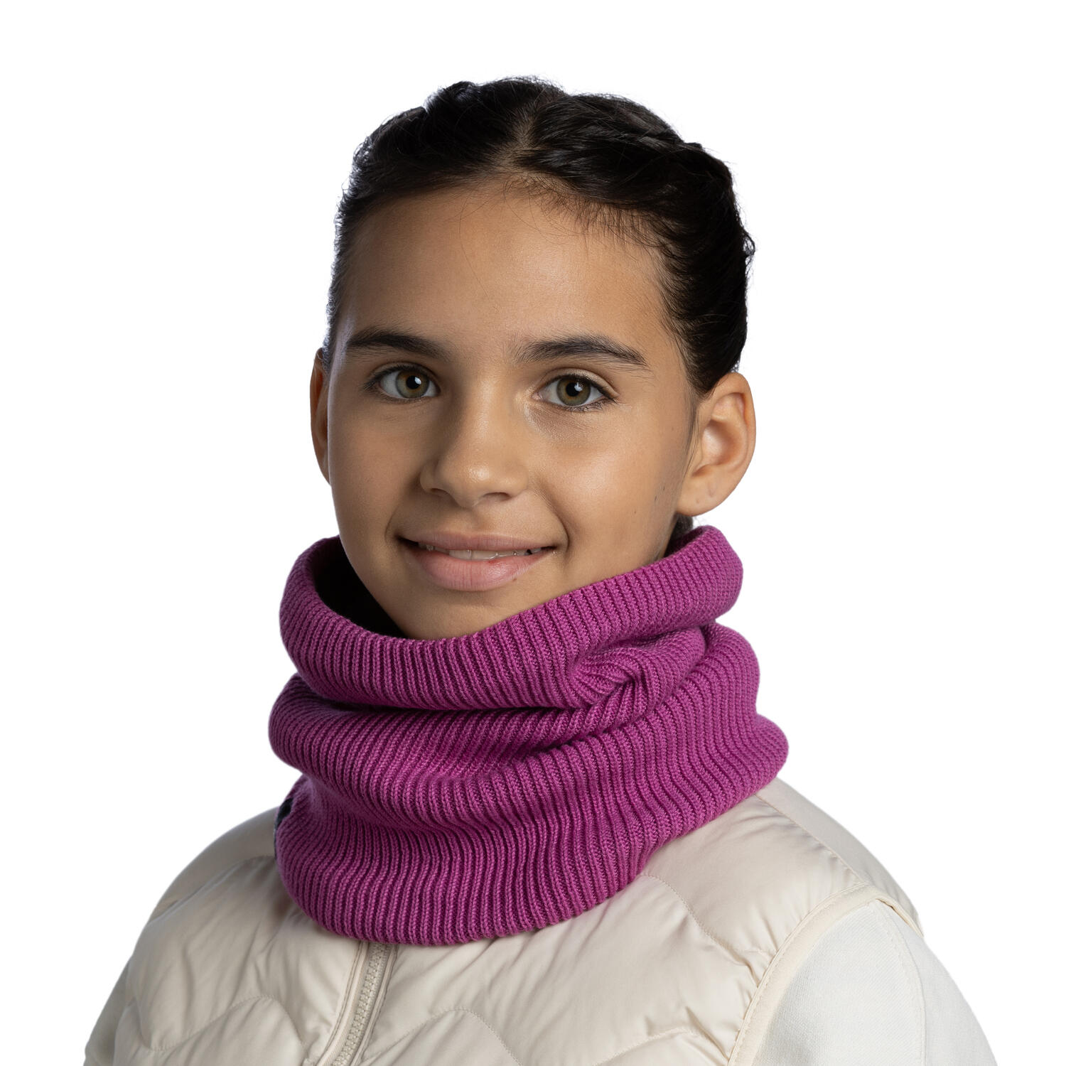 Braga de cuello Knitted & Fleece Unisex Buff Morado ÚNICA 4/5