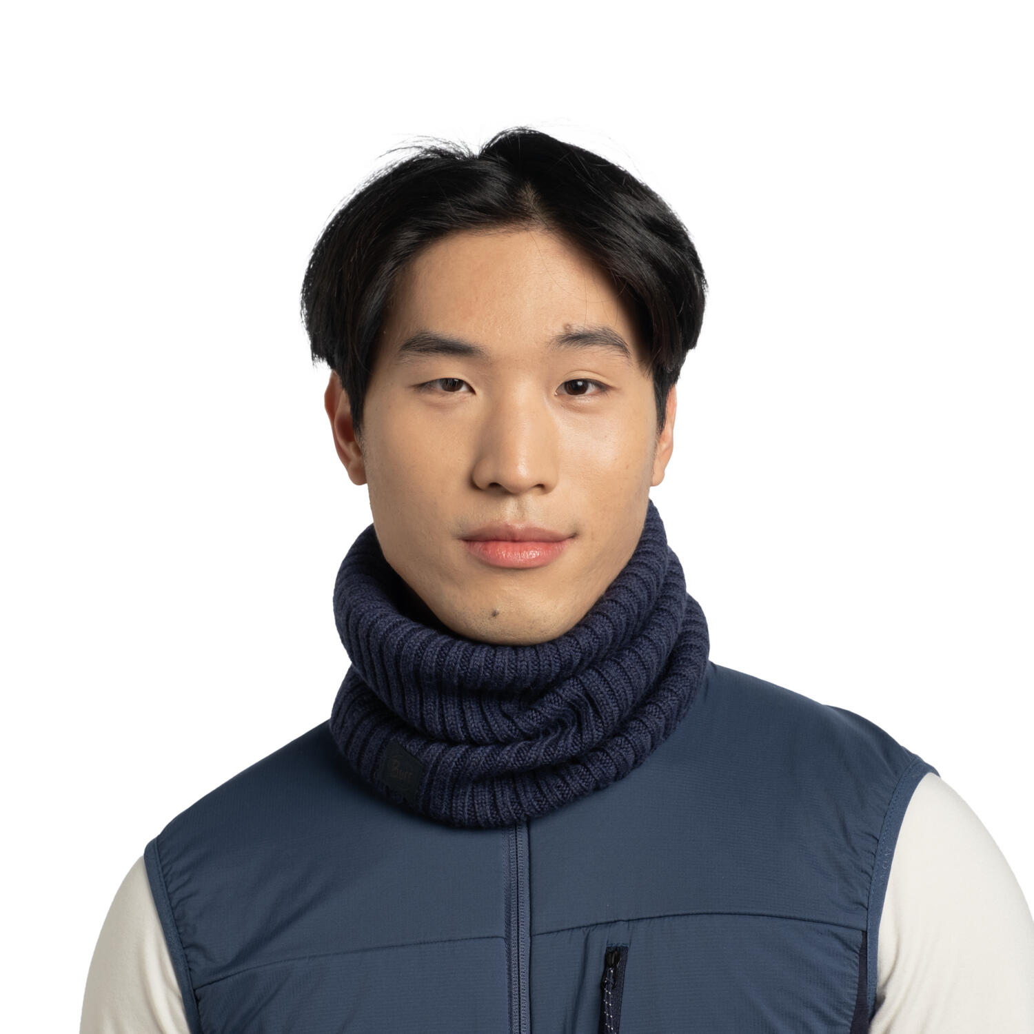 Cache-cou tricoté Unisex Buff Bleu foncé TAILLE UNIQUE 3/5