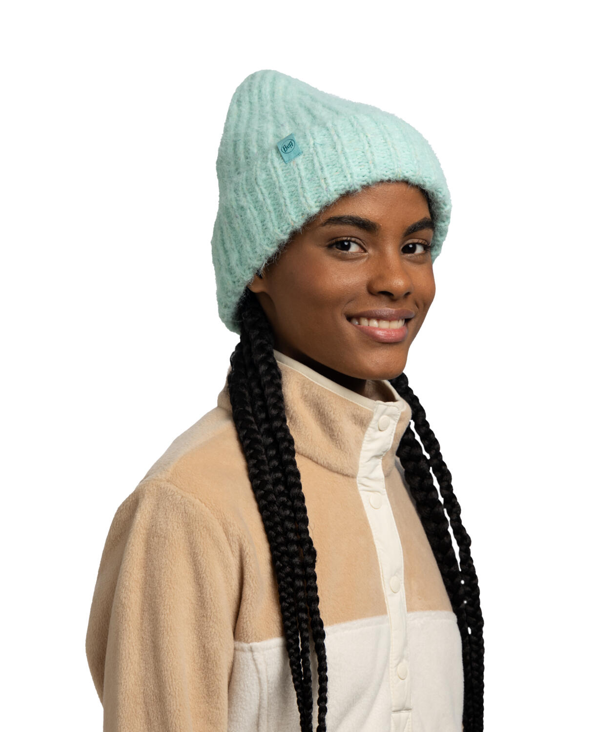 Bonnet BUFF Eyla Mint vert - laine, doublure polaire, isolation PrimaLoft® 4/5