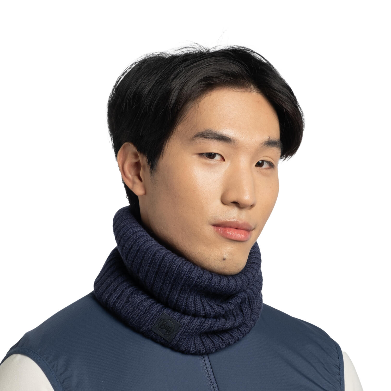 Cache-cou tricoté Unisex Buff Bleu foncé TAILLE UNIQUE 2/5