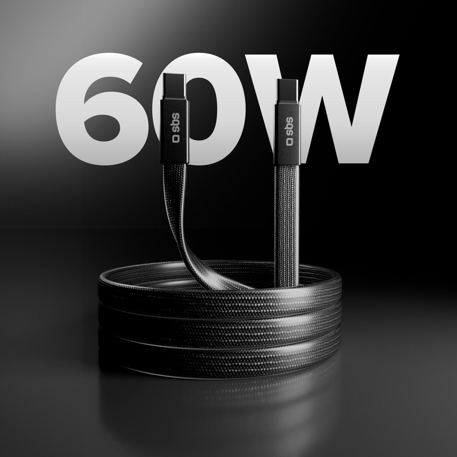 Câble fin pour charge et données avec connecteurs USB-C 2.0, 1 m 2/7