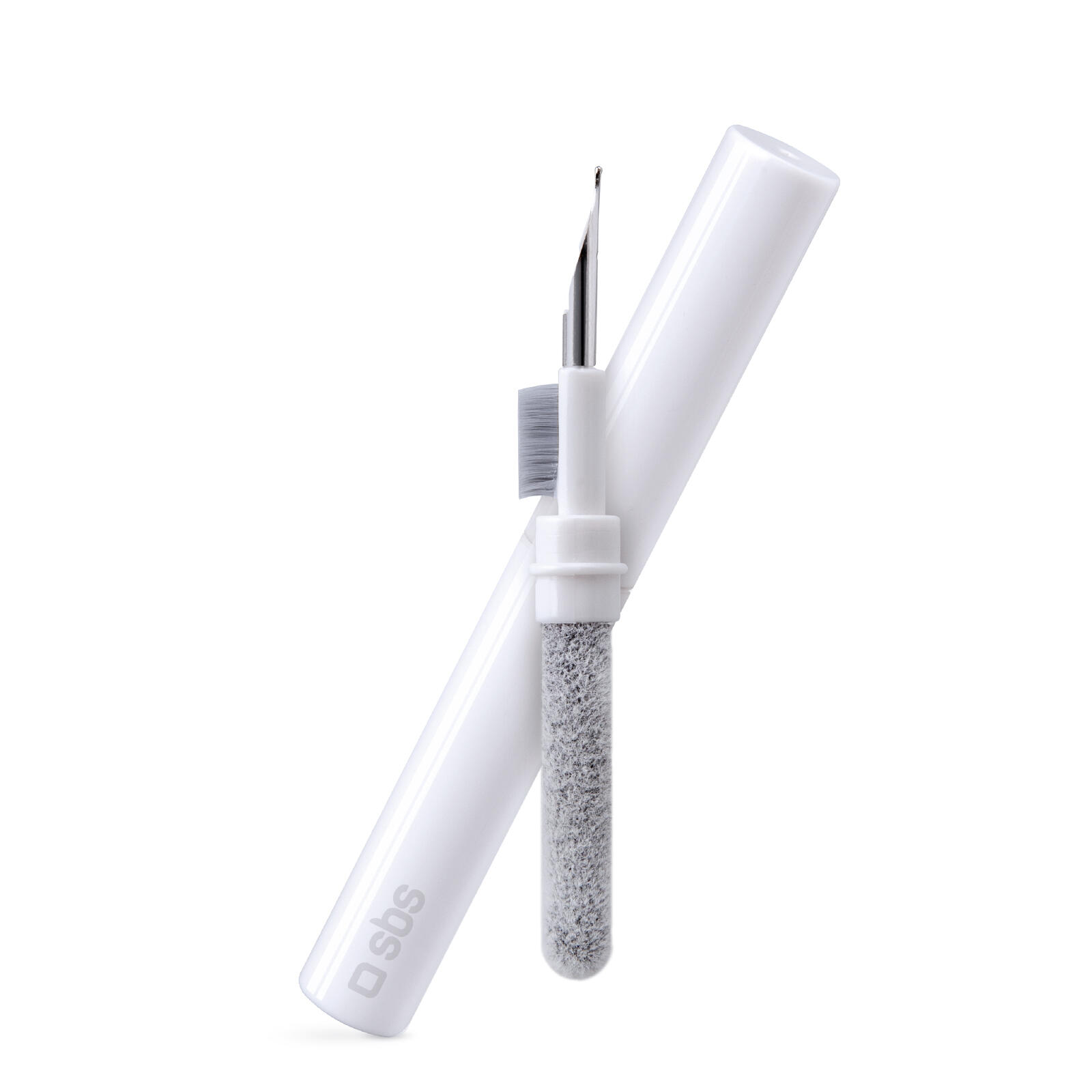 Kit de nettoyage 3 en 1 pour écouteurs avec embout métal, brosse et plumeau 1/5