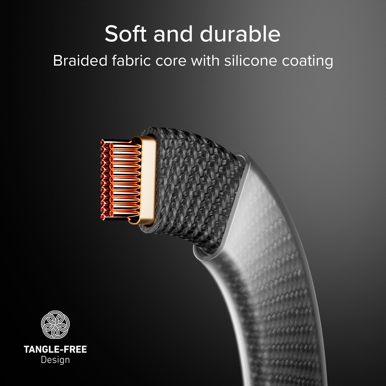 Câble fin pour charge et données avec connecteurs USB-C 2.0, 1 m 6/7