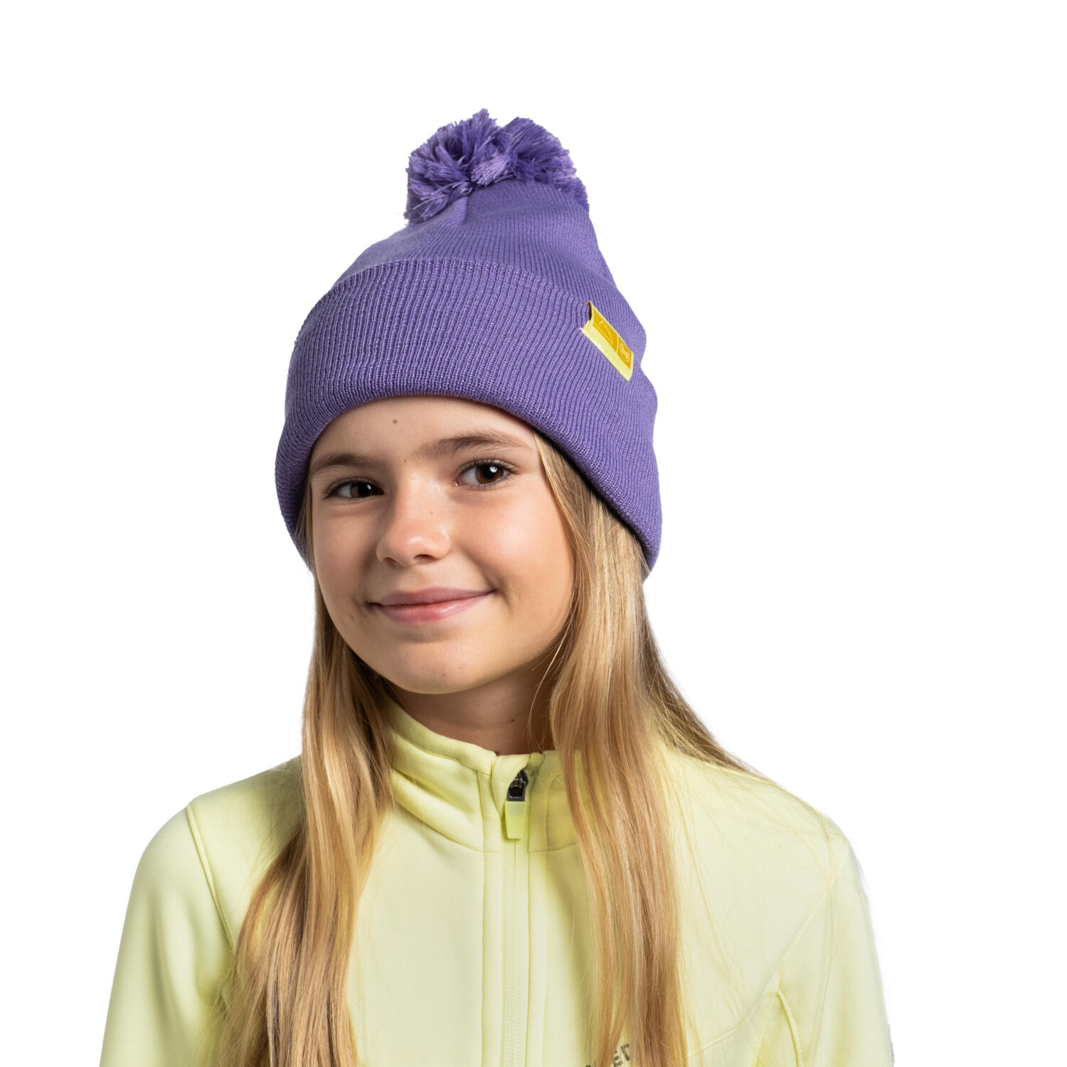Gorro beanie de malha BUFF RICS JR roxo - Junior. 3/5