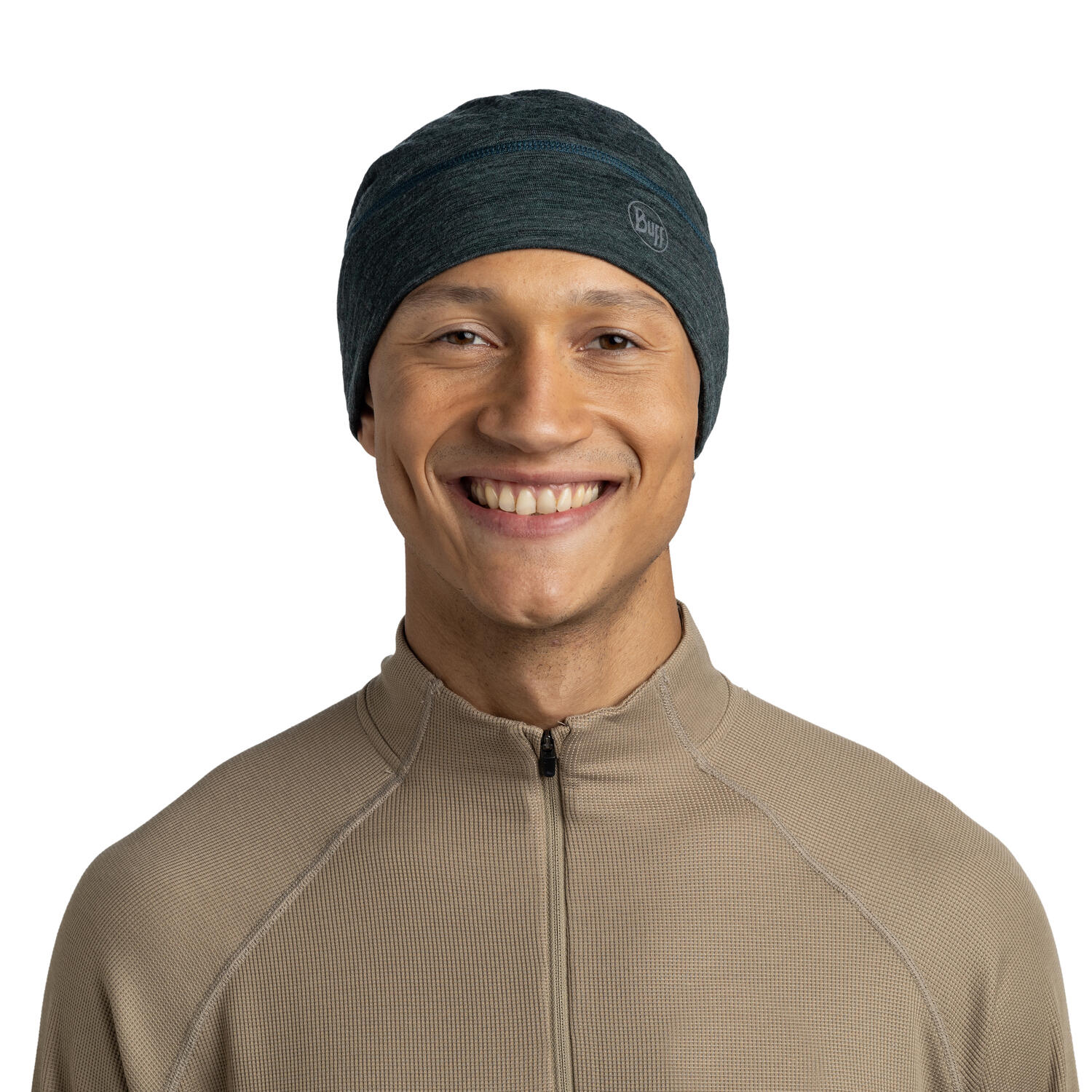 Gorro cinzento em lã merino 100% - leve e confortável 5/7