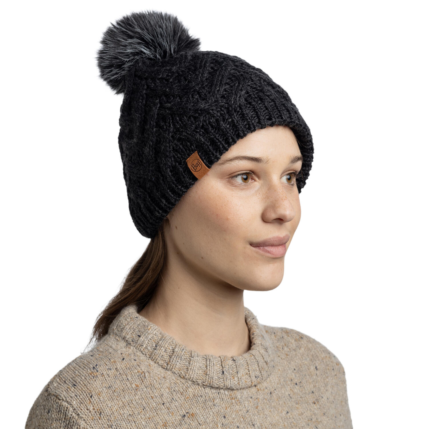 Gorro Knitted & Fleece Band Mujer Buff Gris oscuro ÚNICA 6/7