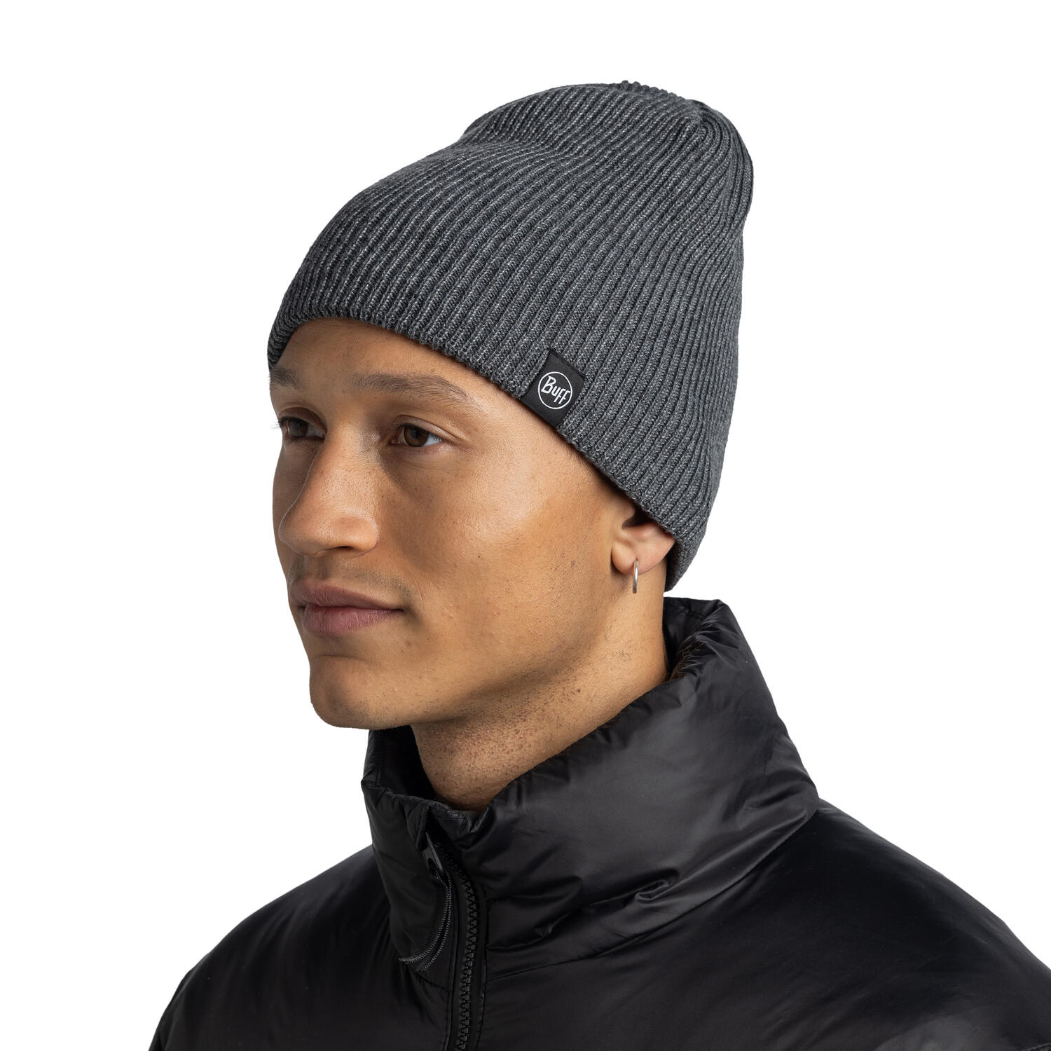 Gorro Knitted & Full Fleece Unisex Buff Gris 6/7