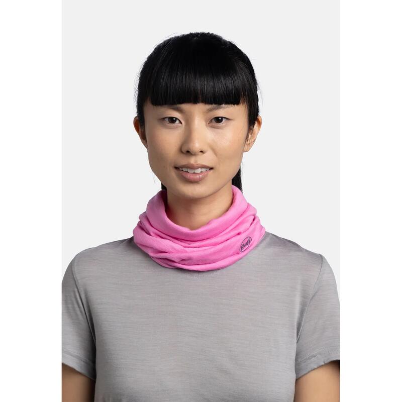 Chusta wielofunkcyjna Buff Lightweight Merino Wool - solid fluor fuchsia