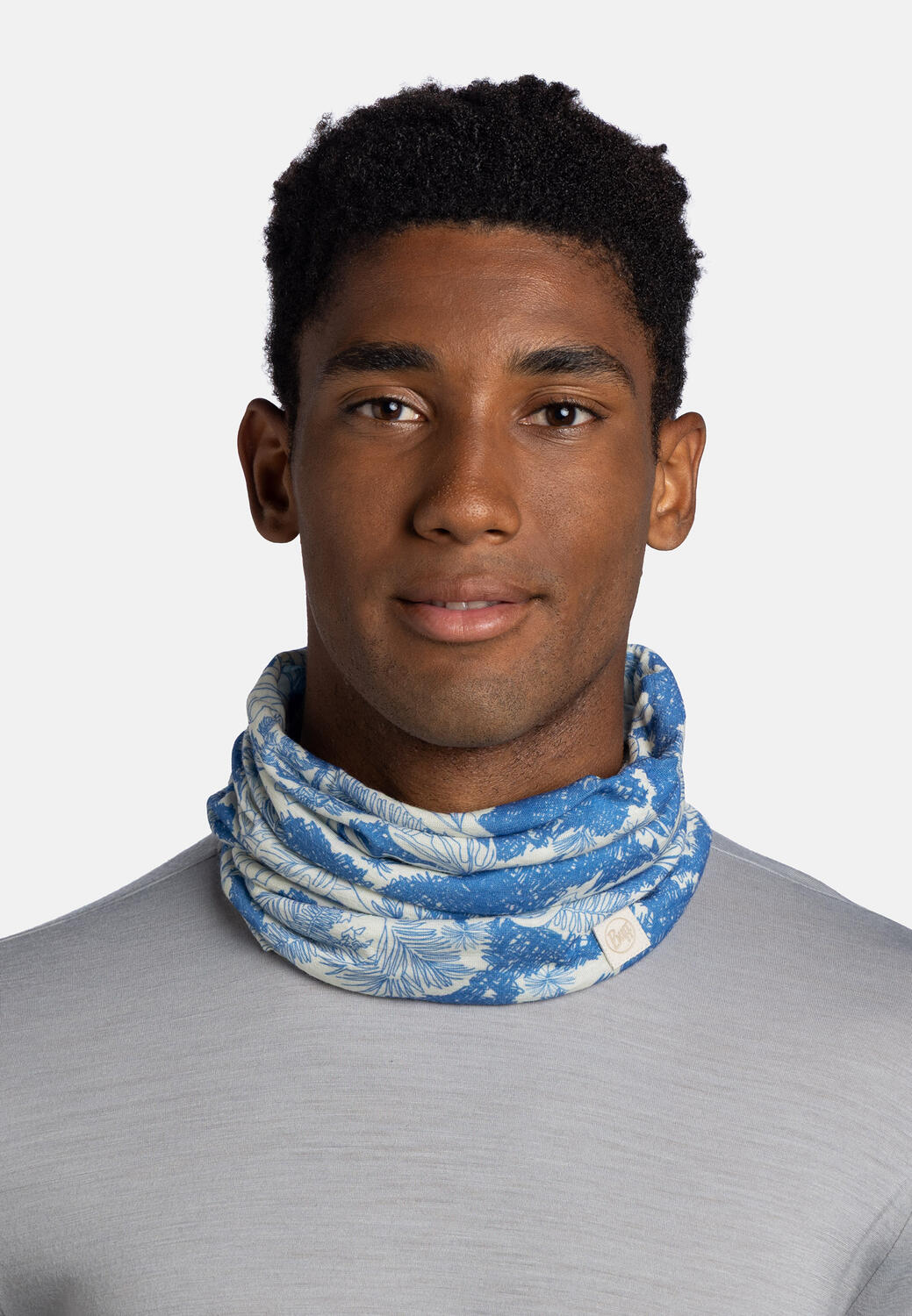 Merino Lightweight Prints Unisex Buff Azul 5/7