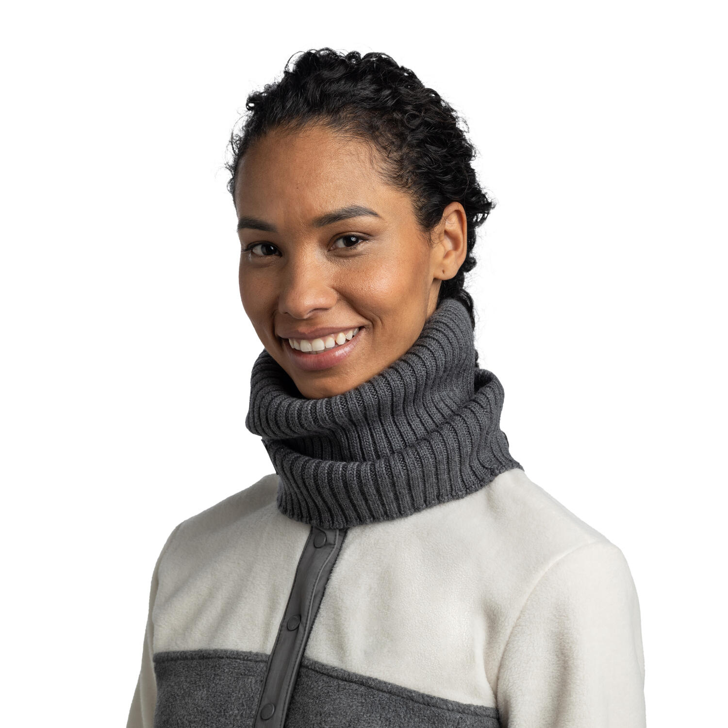 Braga de cuello Knitted Unisex Buff Gris 5/7