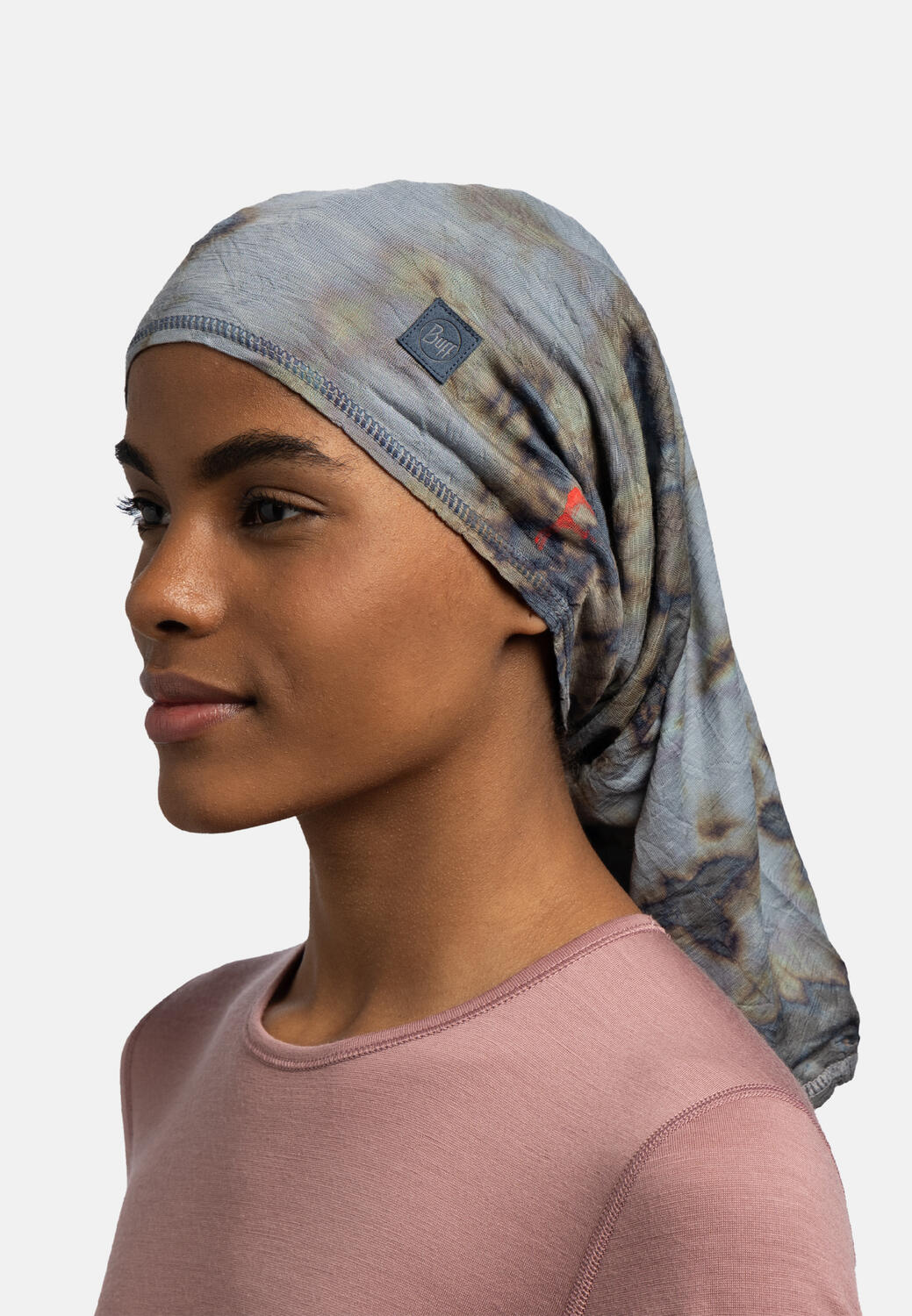 Braga de cuello Merino Lightweight Natural Tye Dye Unisex Buff Azul claro 6/7