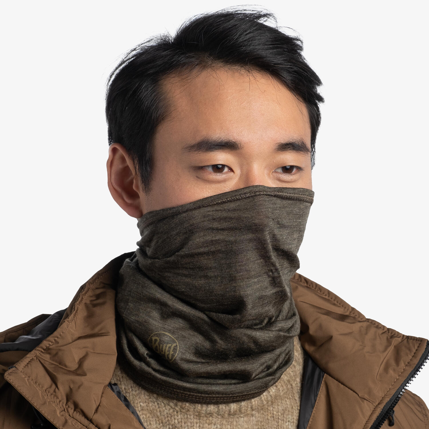 Braga de cuello Merino Midweight Unisex Buff Marrón 5/7
