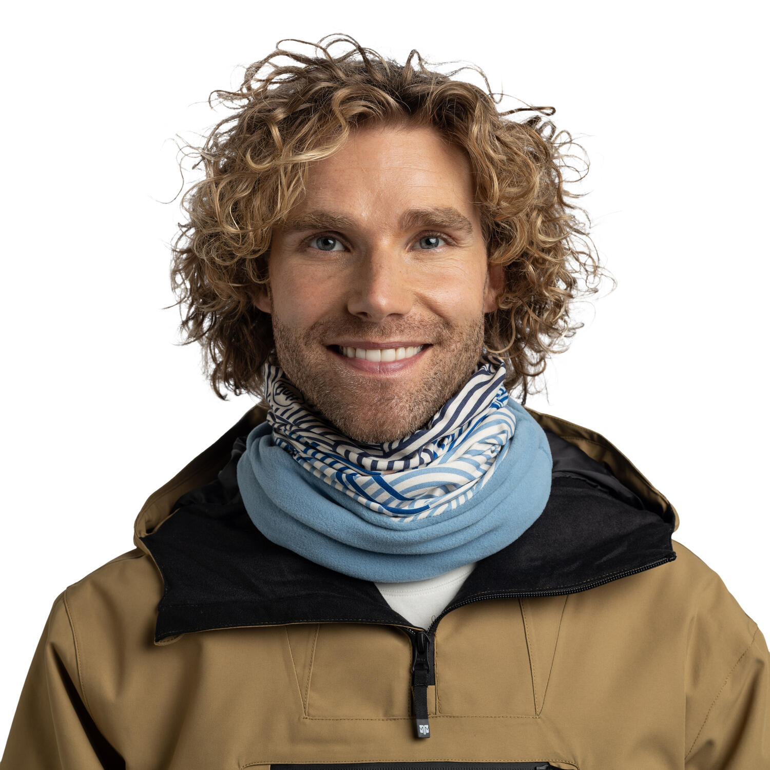 257 Buff blauwe fleece nekwarmer 136879-739 3/5