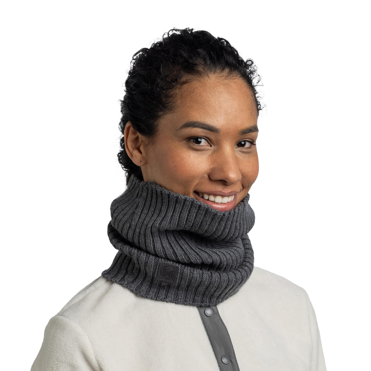 Braga de cuello Knitted Unisex Buff Gris 6/7