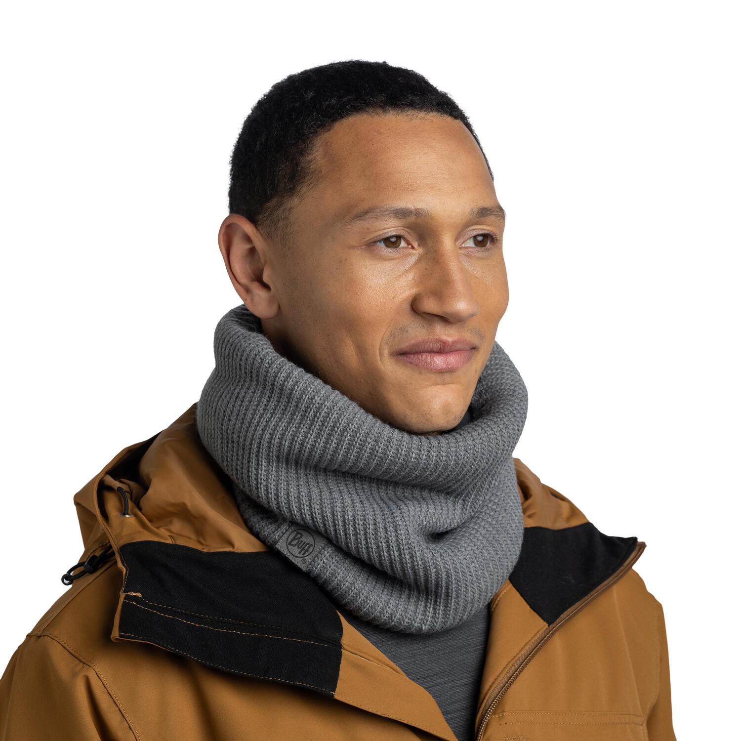 Bandana BUFF KNITTED & FLEECE NECKWARMER RUTGER IRON 4/5