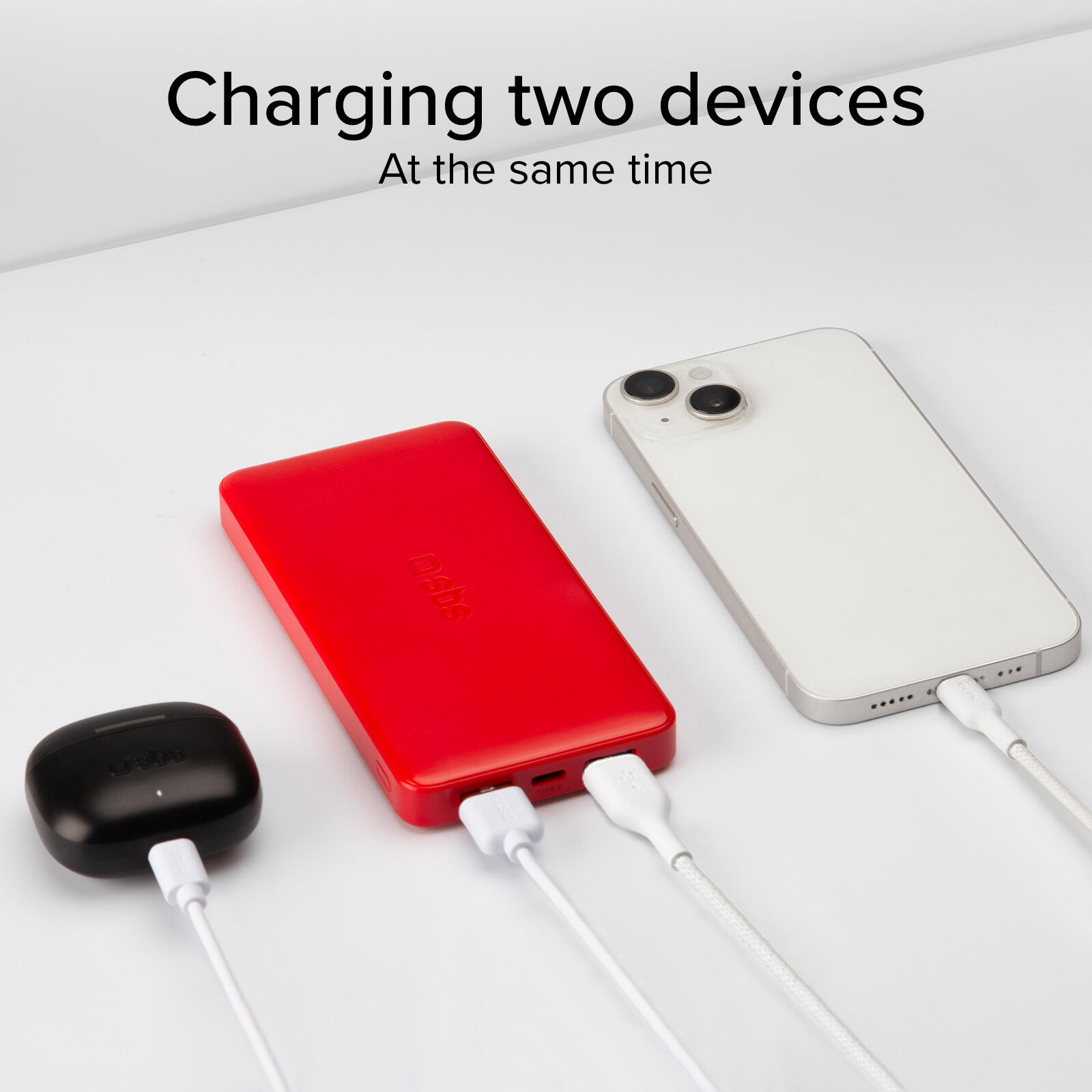 Power bank 10.000 mAh extra slim con porta USB 2.1A Intelligent Charge (IC) 4/7