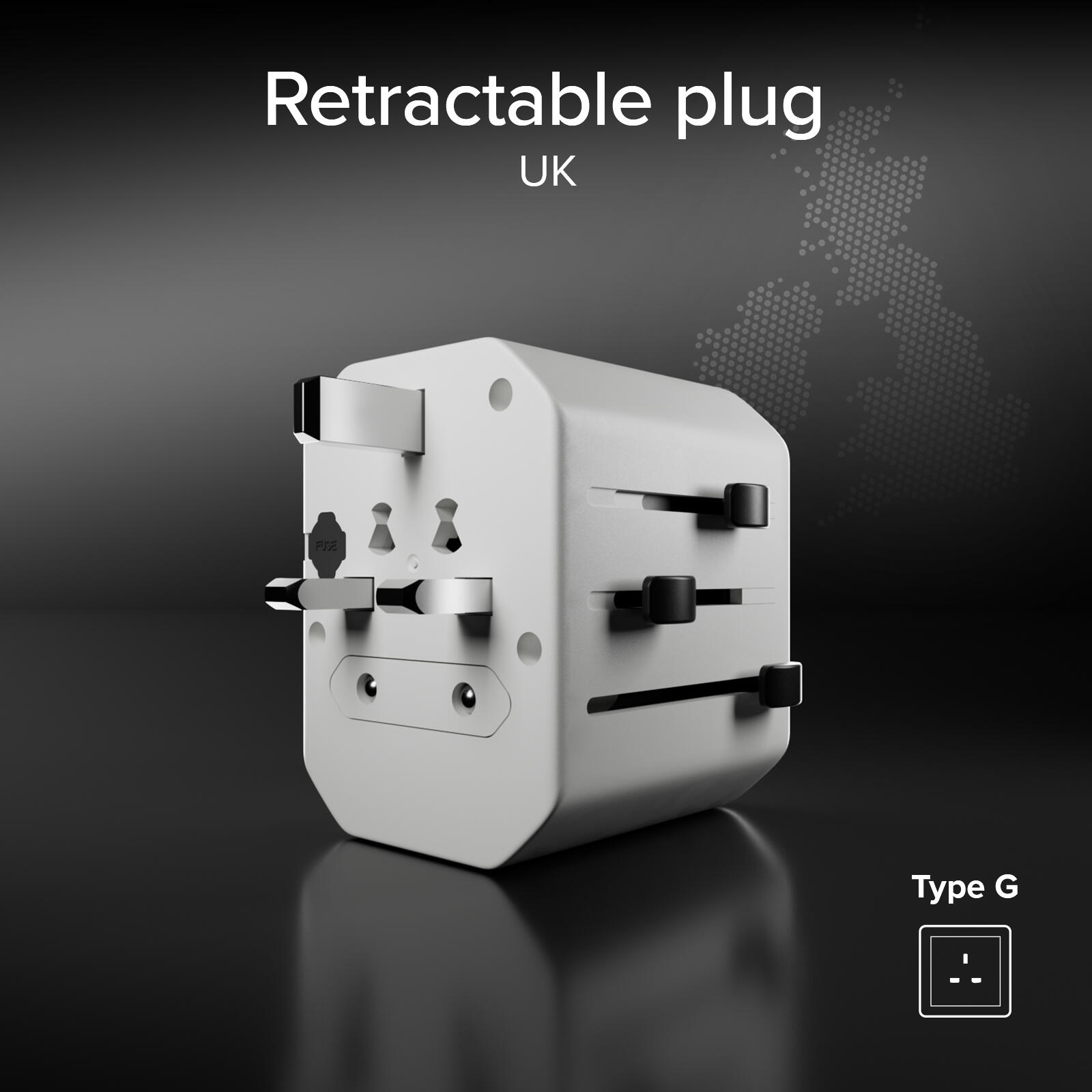 Adaptateur universel de voyage Europe, Amérique, Asie, Afrique 6/7