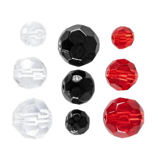 LMAB – Glass Beads 10 mm, Black, 10 St.