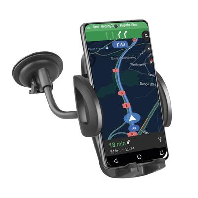 Universele houder voor in de auto, geschikt voor smartphones tot 6,8 inch.