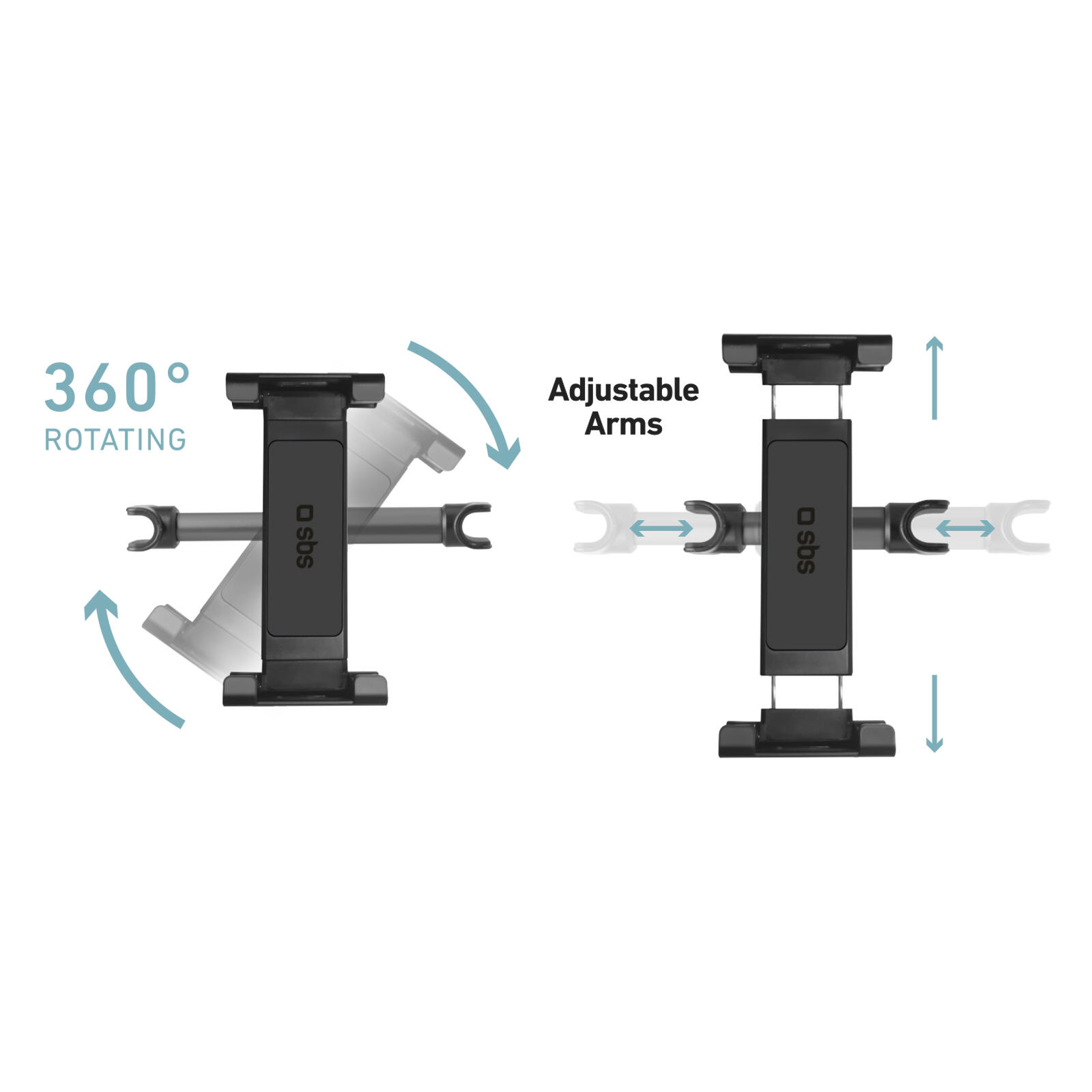 Support d'appui-tête pour smartphones et tablettes jusqu'à 12,9". 2/3