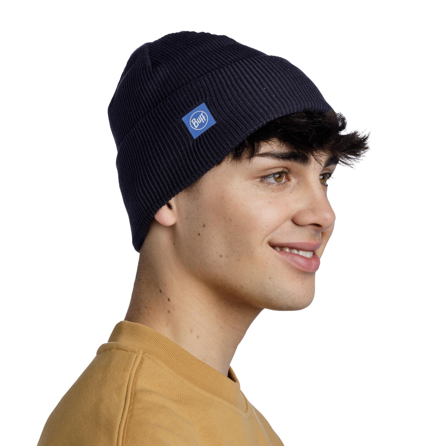 Bonnet Unisexe Buff Crossknit Bleu Foncé 2/7