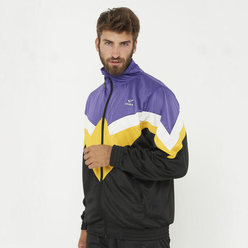 Femei Running Giacca Loose Traspirant cu Cappuccio Negru-Ocra