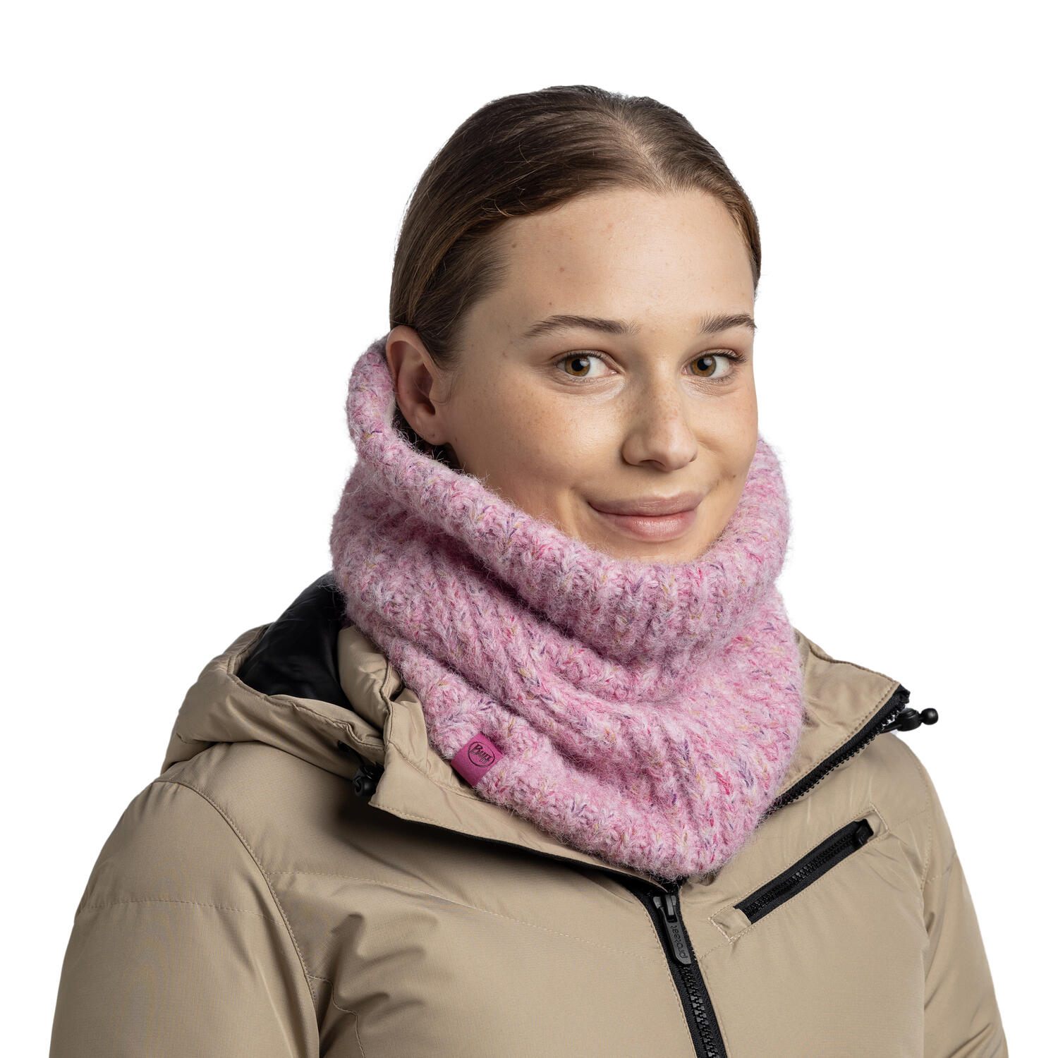 Bandana BUFF KNITTED & FLEECE NECKWARMER EYLA PURPLE LILAC 3/5