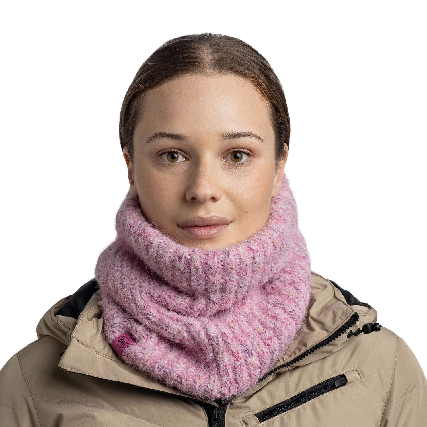 Bandana BUFF KNITTED & FLEECE NECKWARMER EYLA PURPLE LILAC 4/5