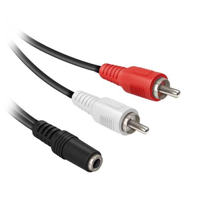 Cavo audio Jack 35 mm femmina a 2 RCA maschio