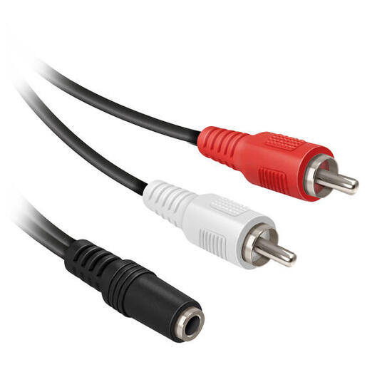Cavo audio Jack 35 mm femmina a 2 RCA maschio