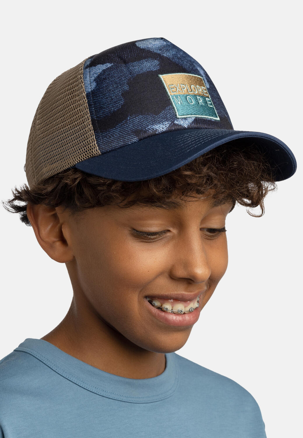 Buff Trucker Kids Cap Blue 5/7