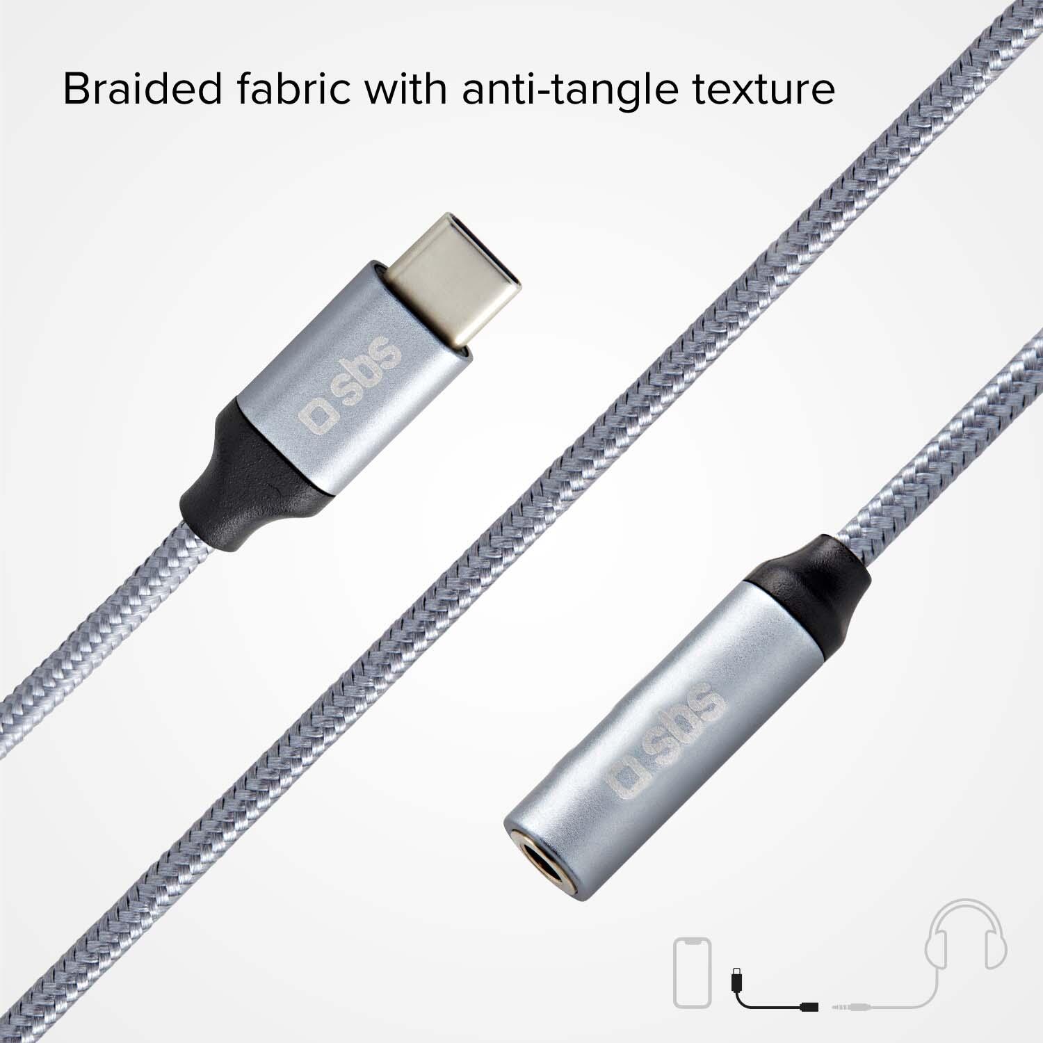 Adaptateur pour smartphone Type-C mâle – jack femelle 3/4