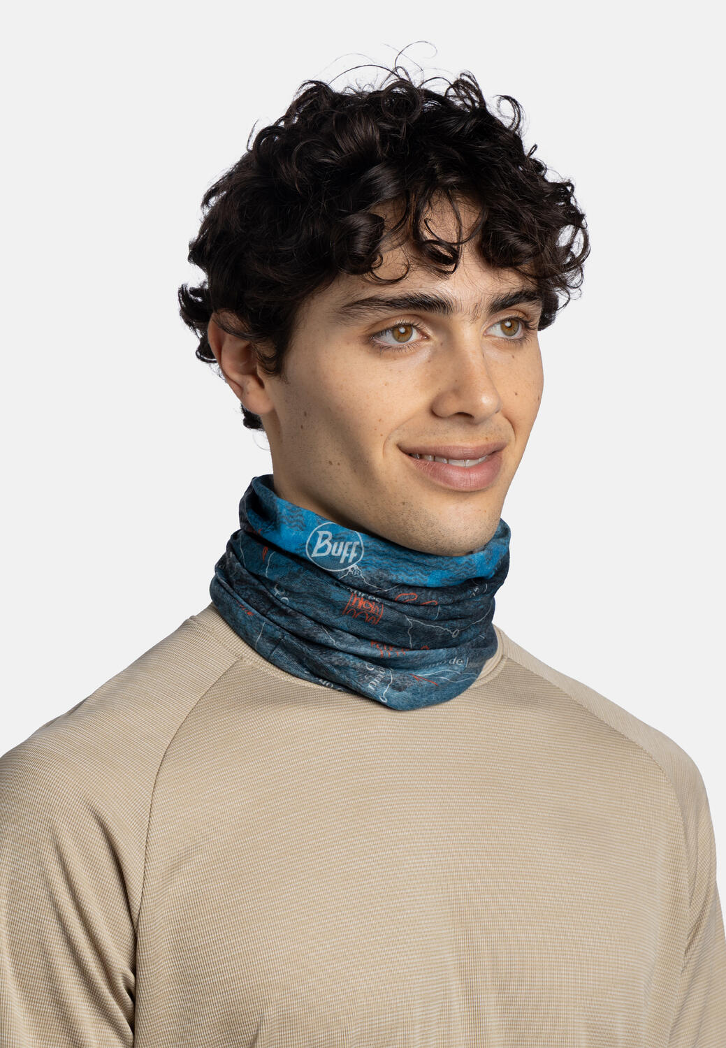 Scaldacollo Multifunzione Buff Coolnet Uv+ Camino De Santiago Blu 4/6