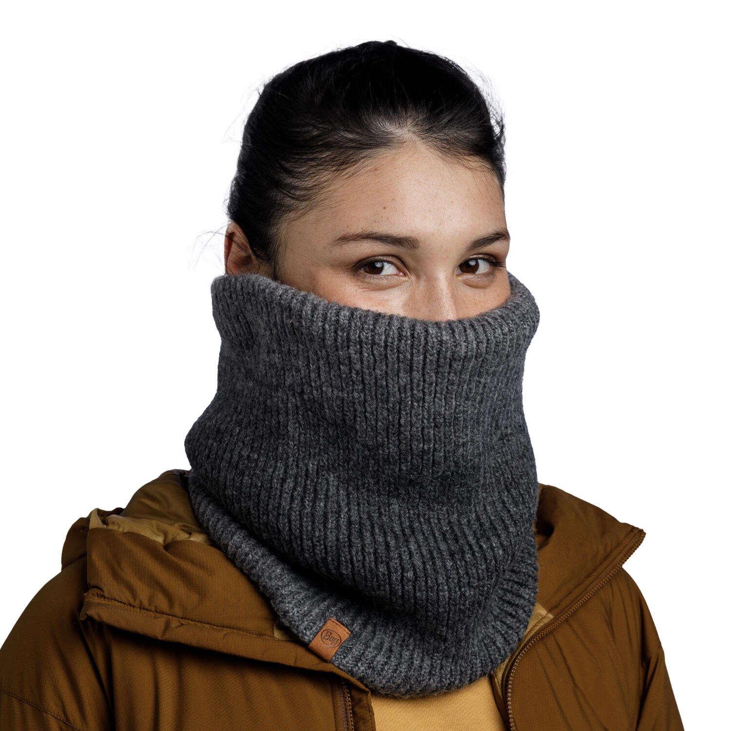 Komin na szyję Buff Knitted Fleece Neckwarmer Marin - graphite 5/7