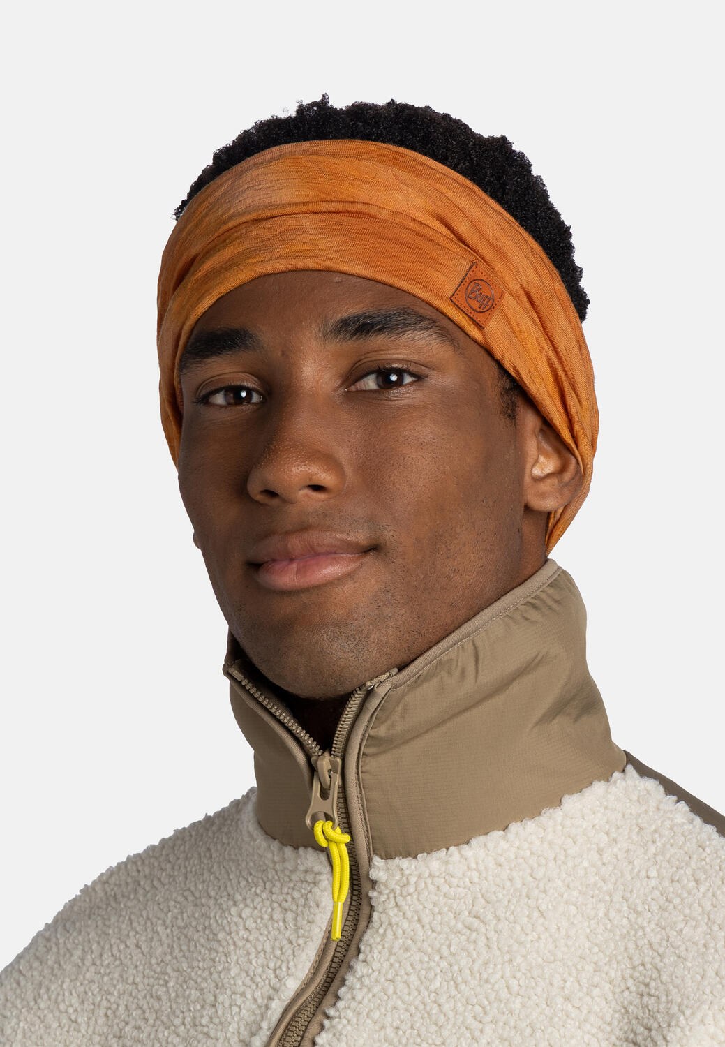 Braga de cuello Merino Lightweight Natural Tye Dye Unisex Buff Naranja 6/7
