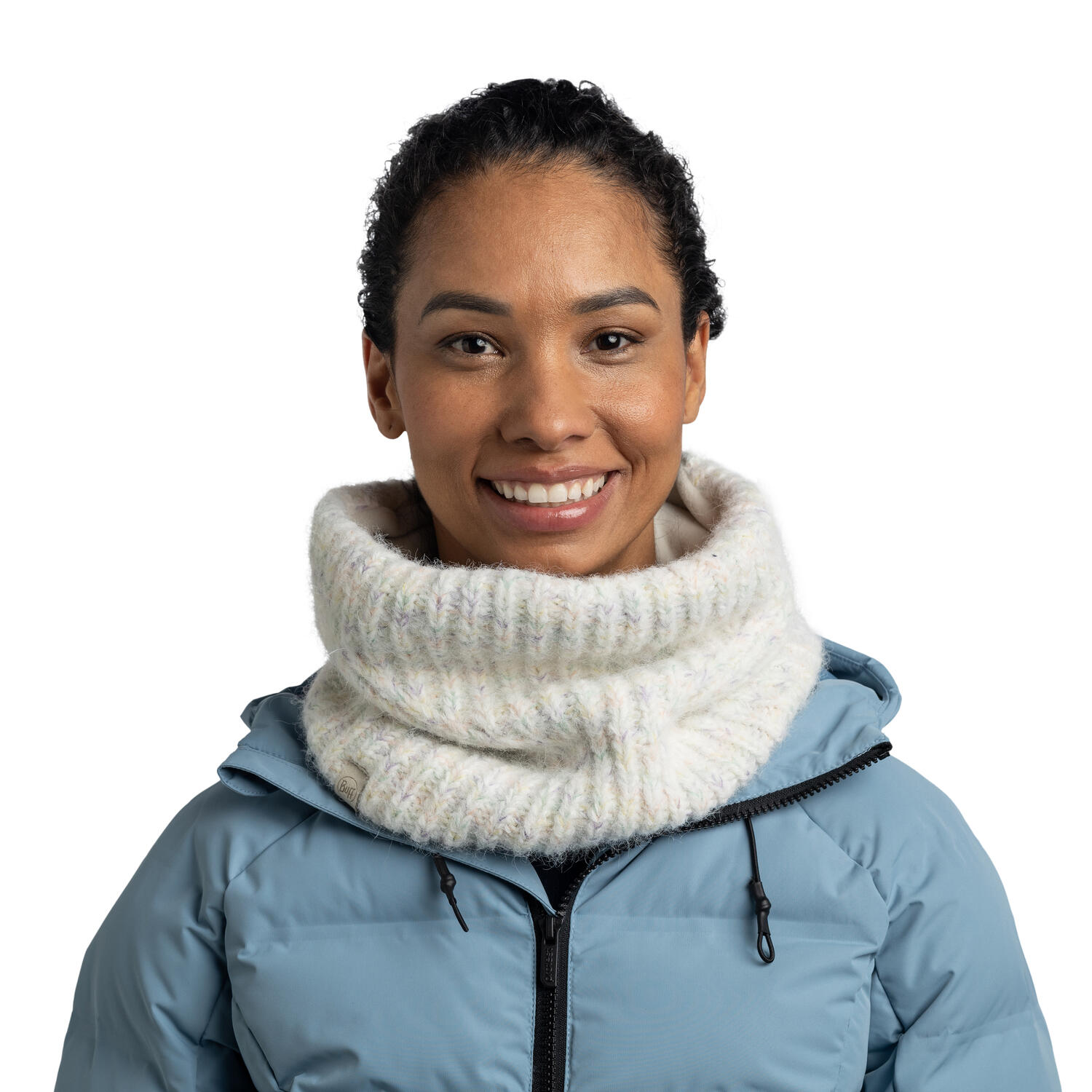 Braga de cuello Knitted & Fleece Mujer Buff Blanco 3/5