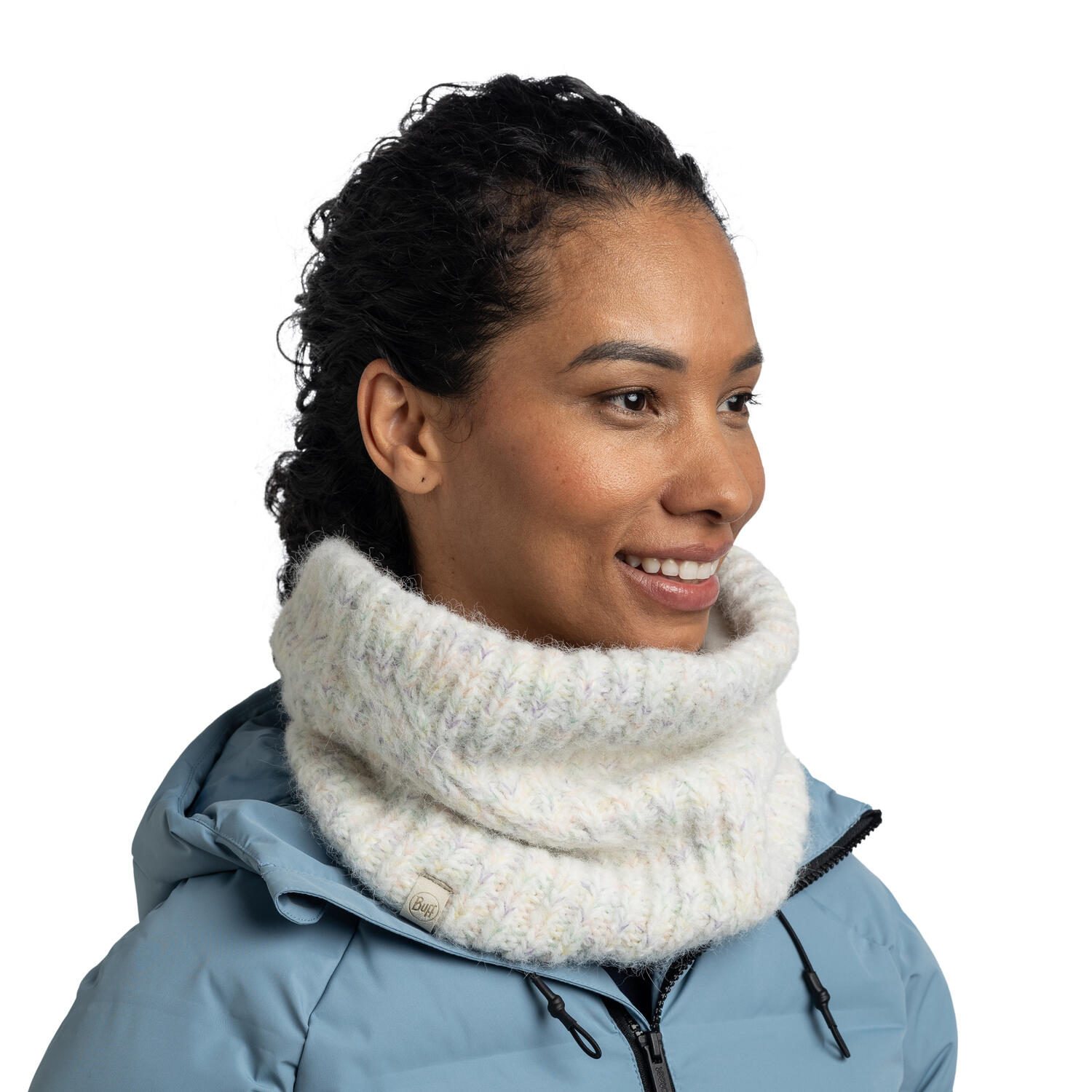 Braga de cuello Knitted & Fleece Mujer Buff Blanco 4/5