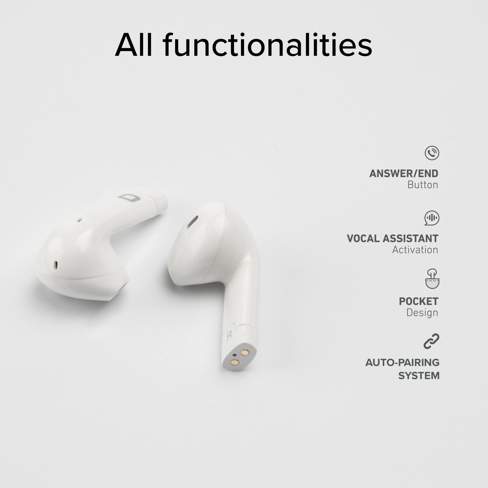 Auricolari TWS tascabili con custodia di ricarica 3/7