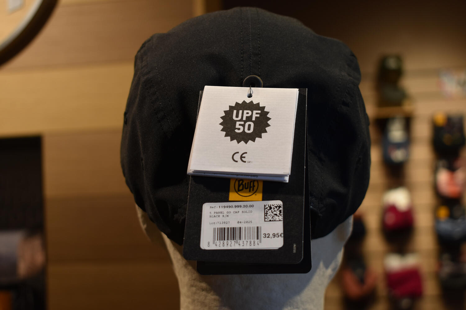 Casquette Buff 5 Panelr Solid Noir 6/7