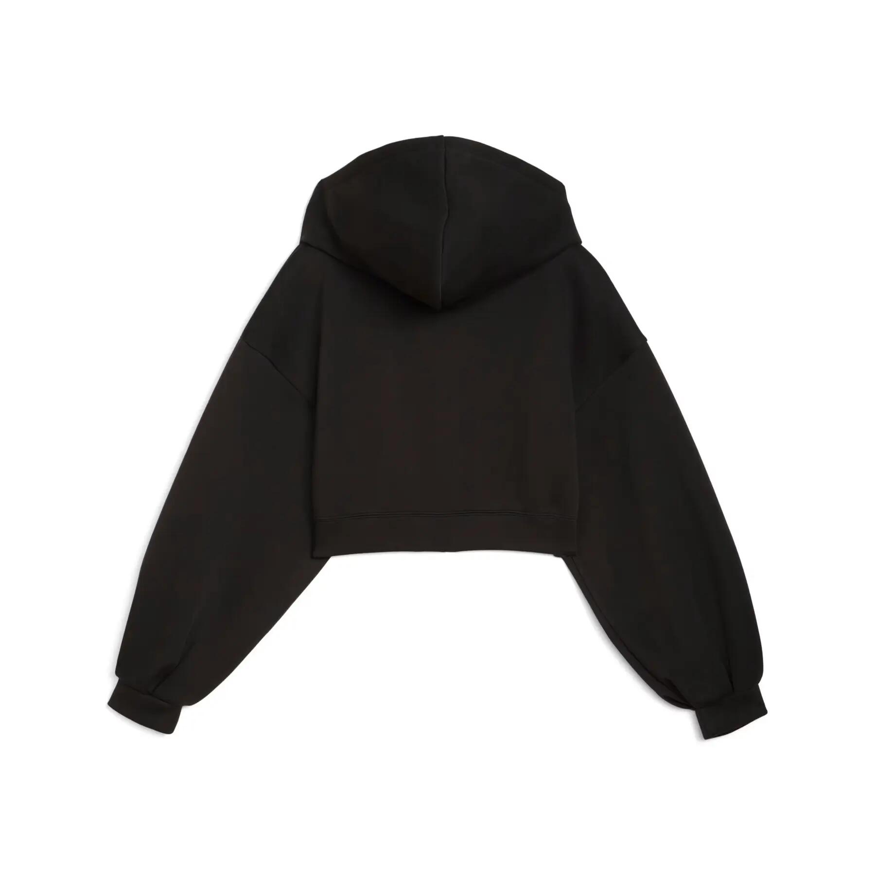 Damska bluza z kapturem full zip Puma Cropped 2/2