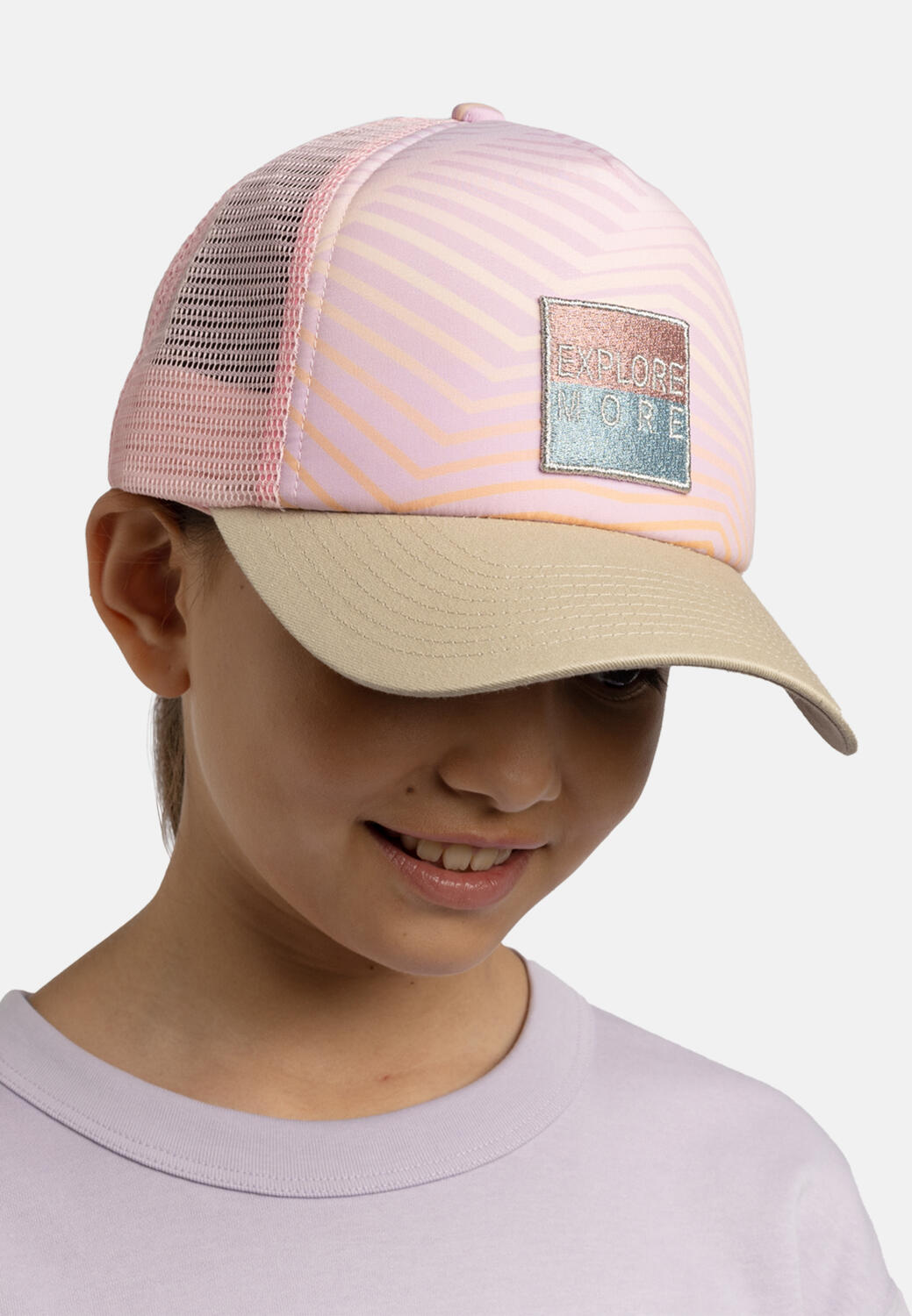 Buff Trucker Kids Cap Pink 5/7