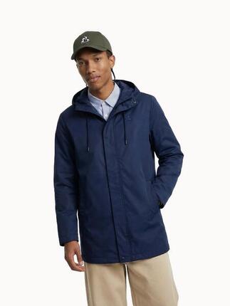Veste zippée à capuche mi-longue déperlante Essentiels ton/ton