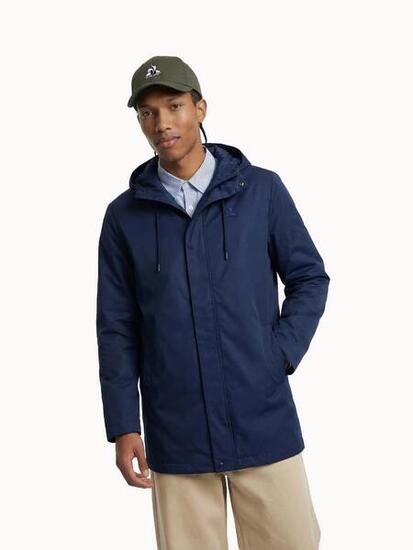 Veste zippée à capuche mi-longue déperlante Essentiels ton/ton