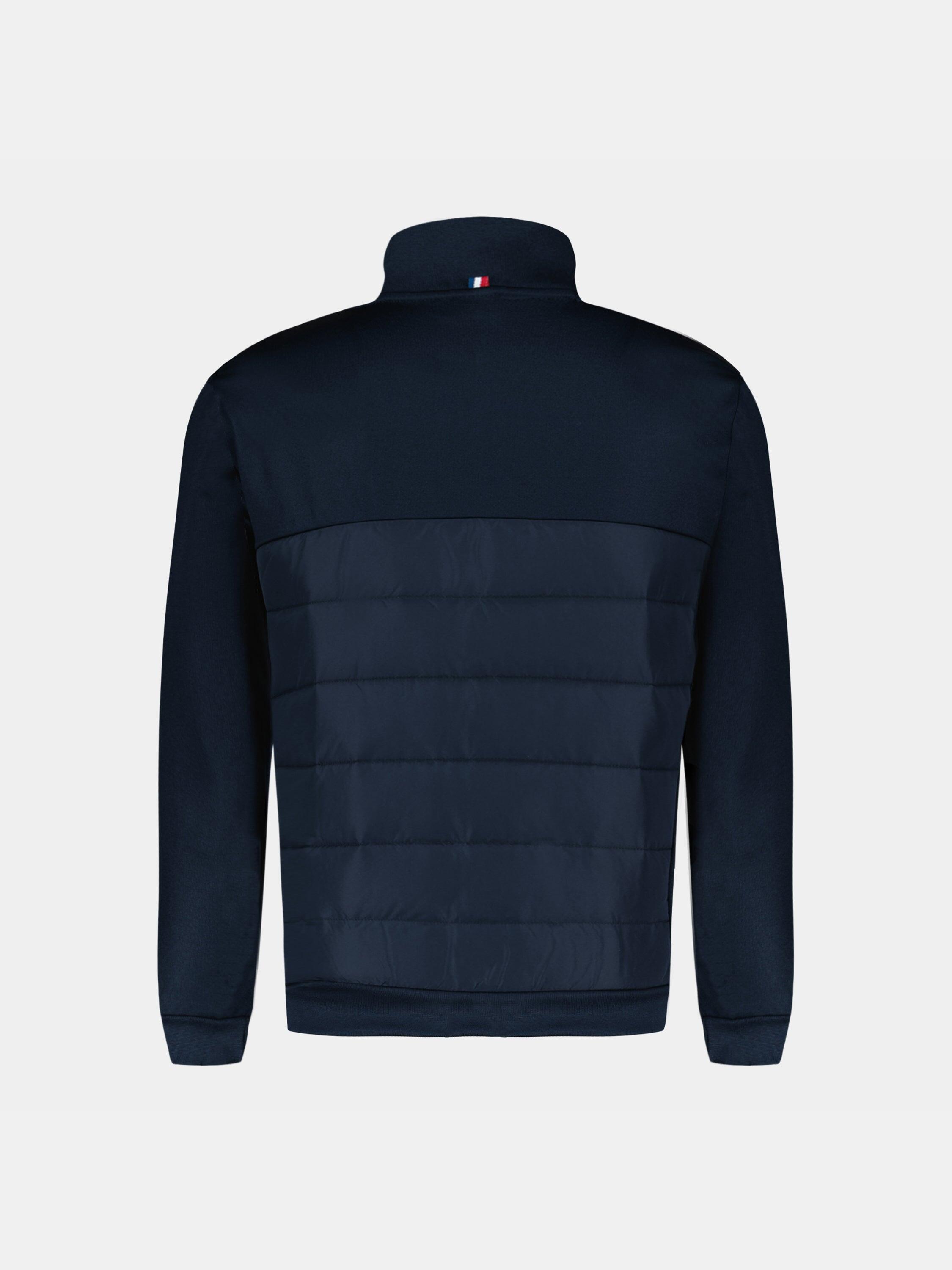 Veste zippée matelassée bi-matière avec détail tricolore Tricolores 3/5