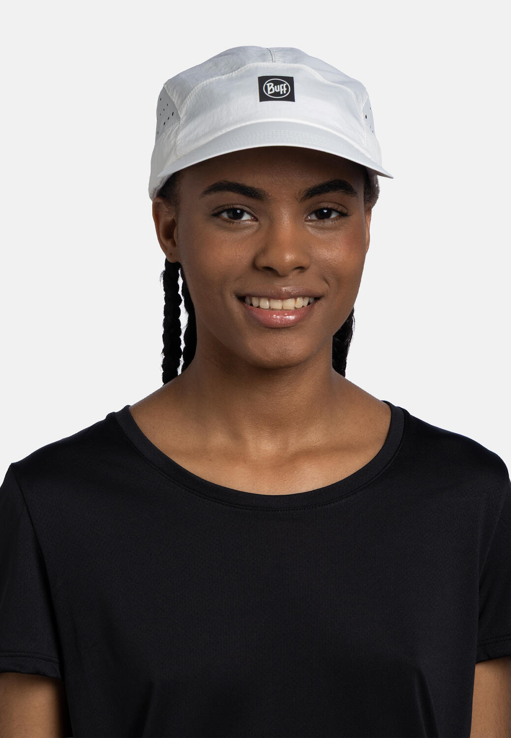Czapka z daszkiem BUFF SPEED CAP SOLID WHITE S/M 5/7