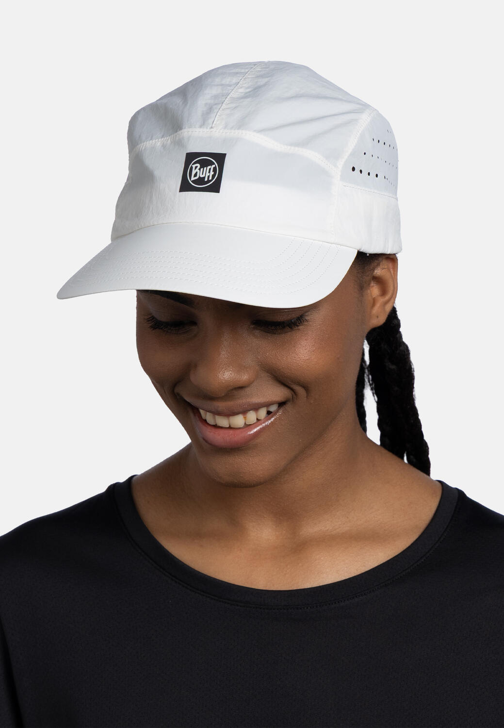 Czapka z daszkiem BUFF SPEED CAP SOLID WHITE S/M 6/7