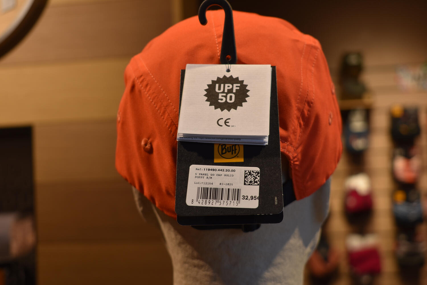 Casquette à visière BUFF 5 Panel Go Solid 5/6
