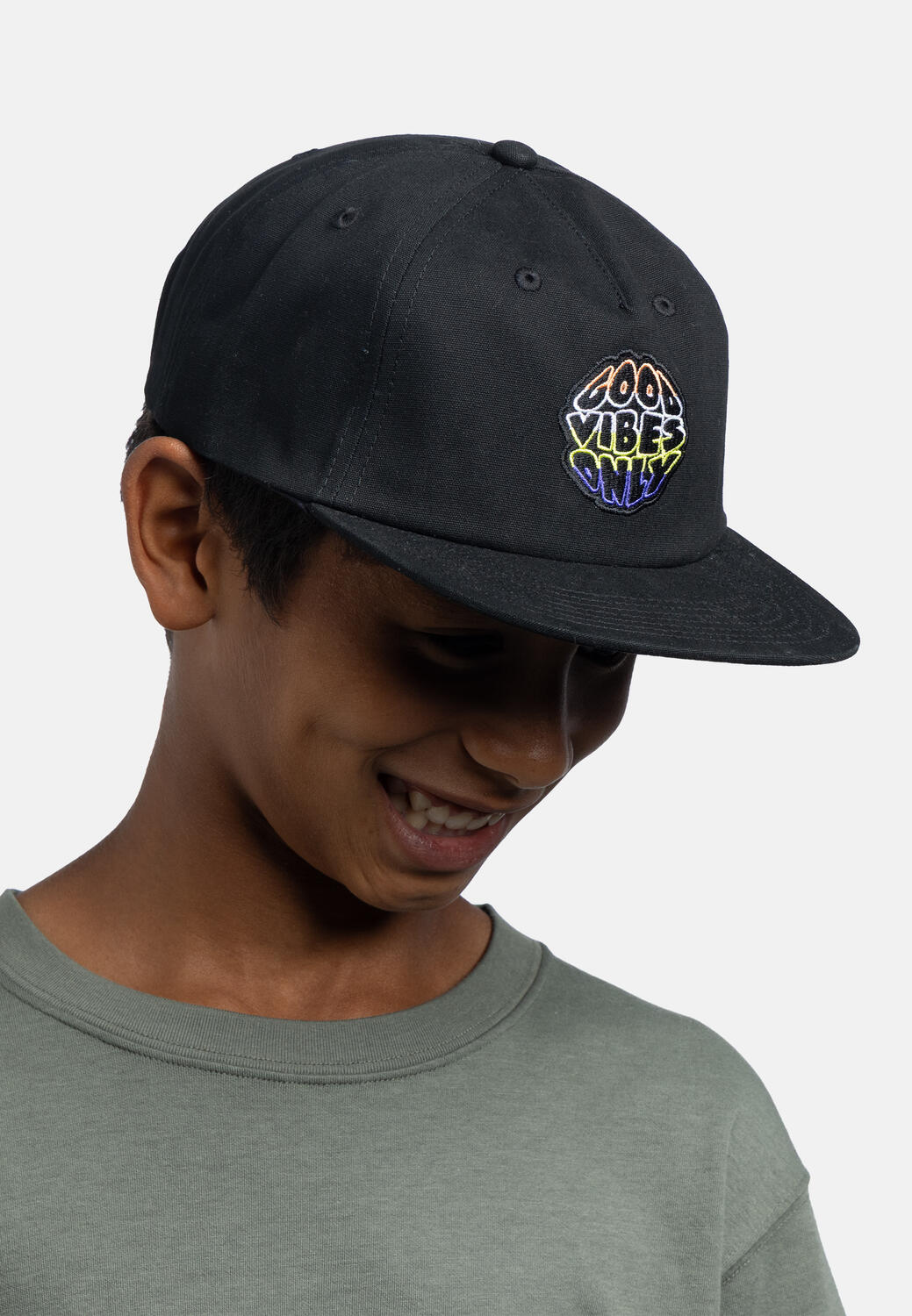 Buff Snapback-pet, zwart, voor kinderen 6/7
