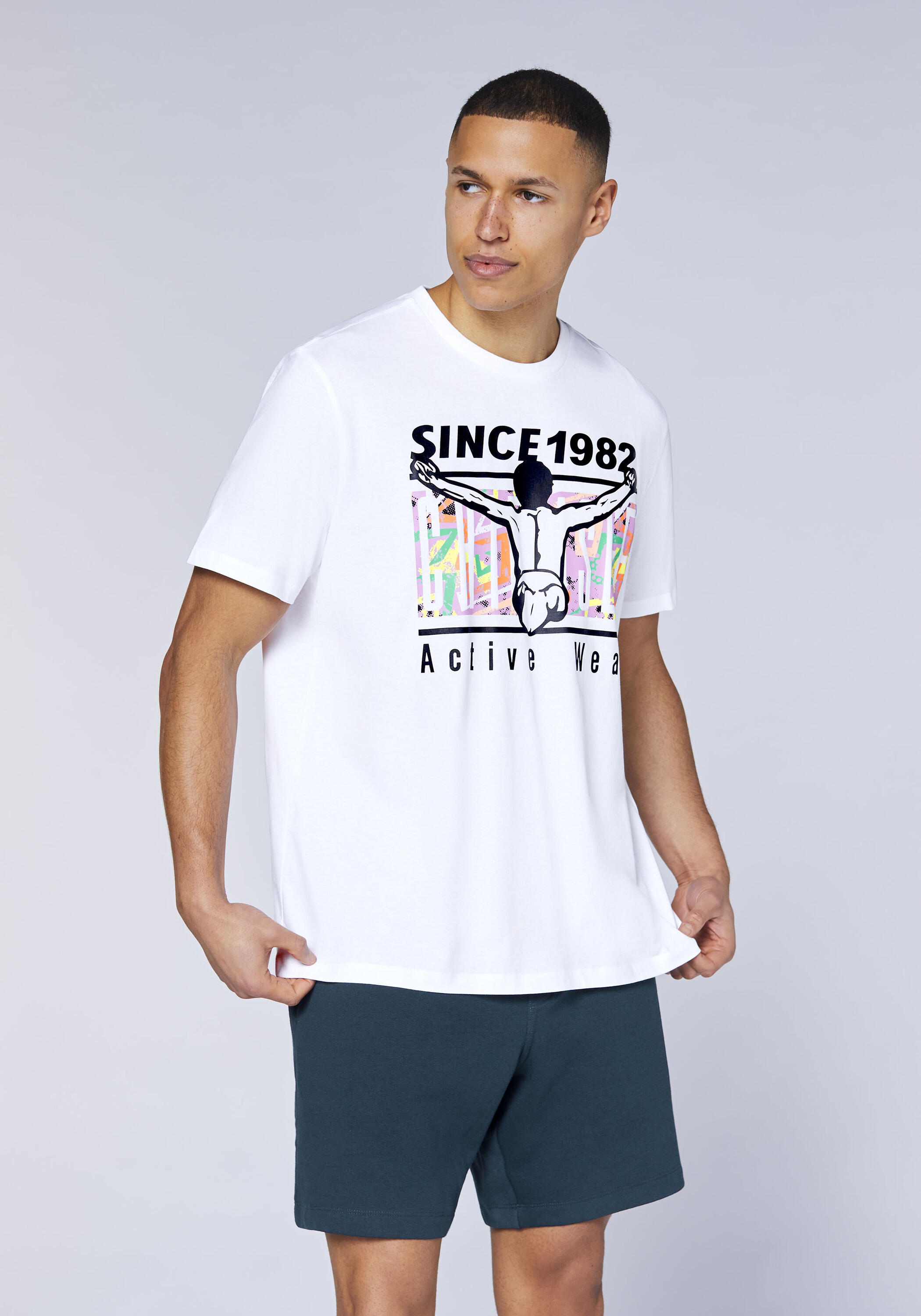 T-Shirt mit großem Retro-Frontprint 3/7