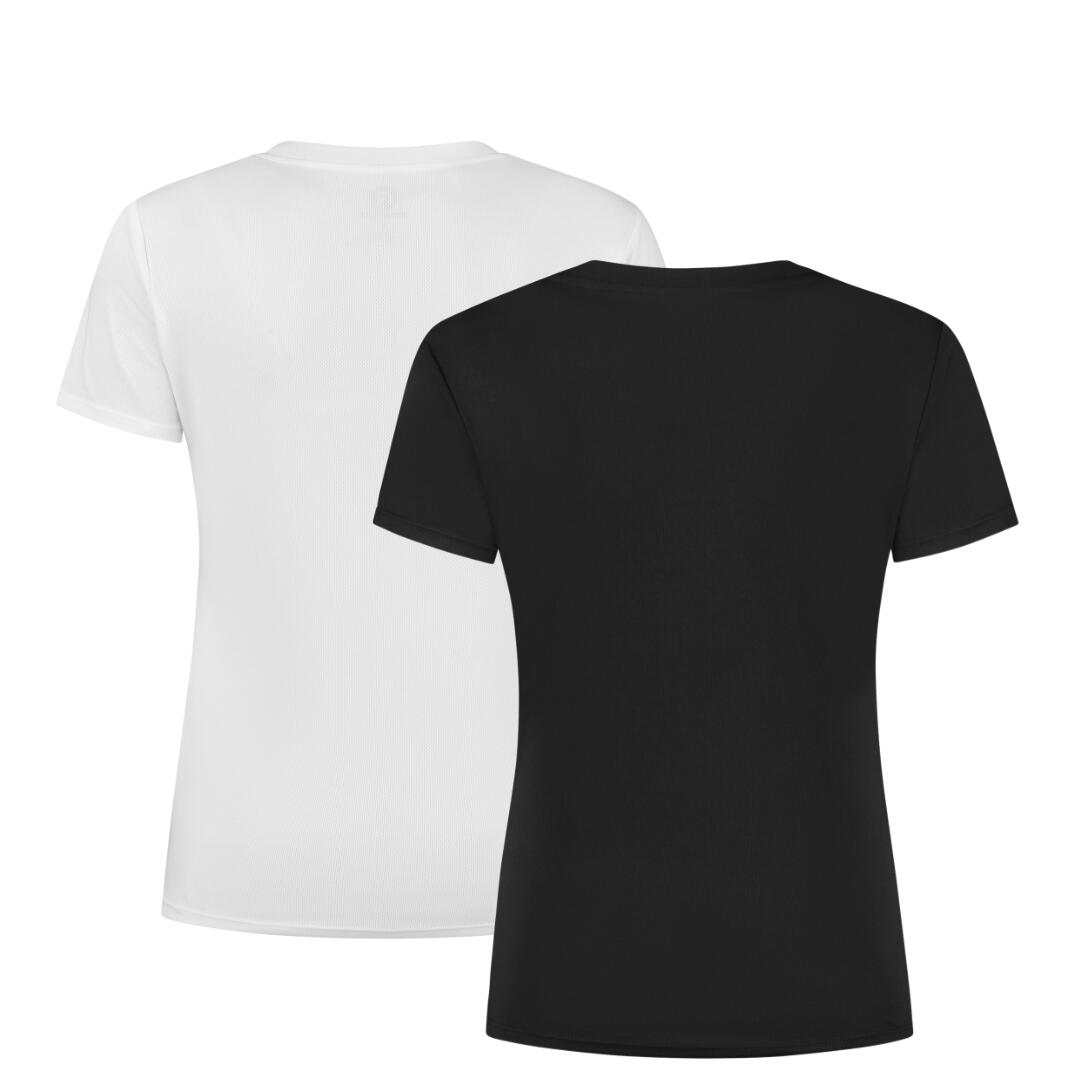 Laufshirt Damen Atmungsaktives Kurzarmshirt 2er-Pack 3/7